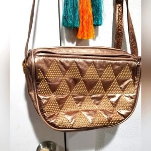 💥Vintage💥 Bags by Pinky leather copper chrome purse